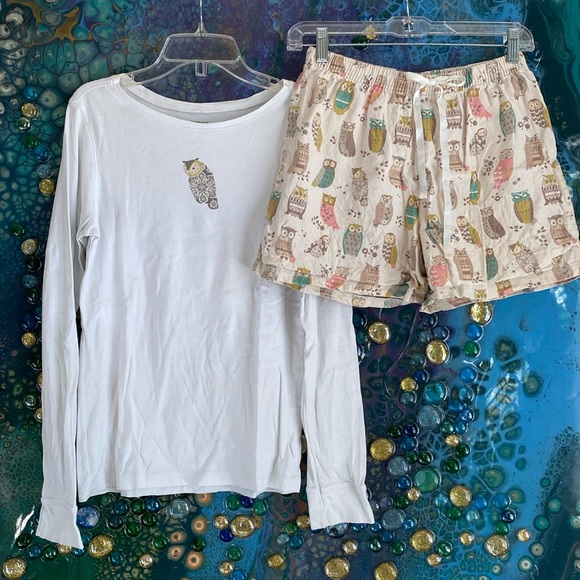 Adorable Owl Pajama Set Garnet Hill - Picture 1 of 7